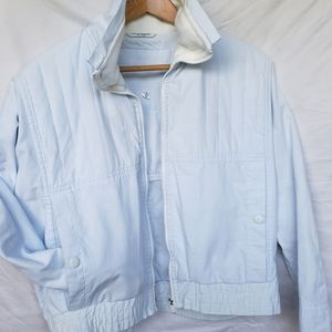 Vintage Bangladesh bomber jacket baby blue